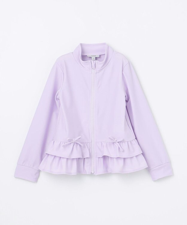 ANY KIDS 裾フリル　ラッシュガード ラベンダー