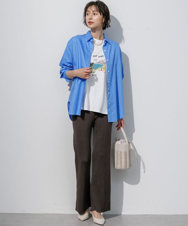 23区 L Lauren Rolwing コラボ グラフィックプリント リラクシー Tシャツ オフ