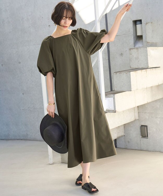 UNFILO FINE MOVE 2WAYワンピース カーキ