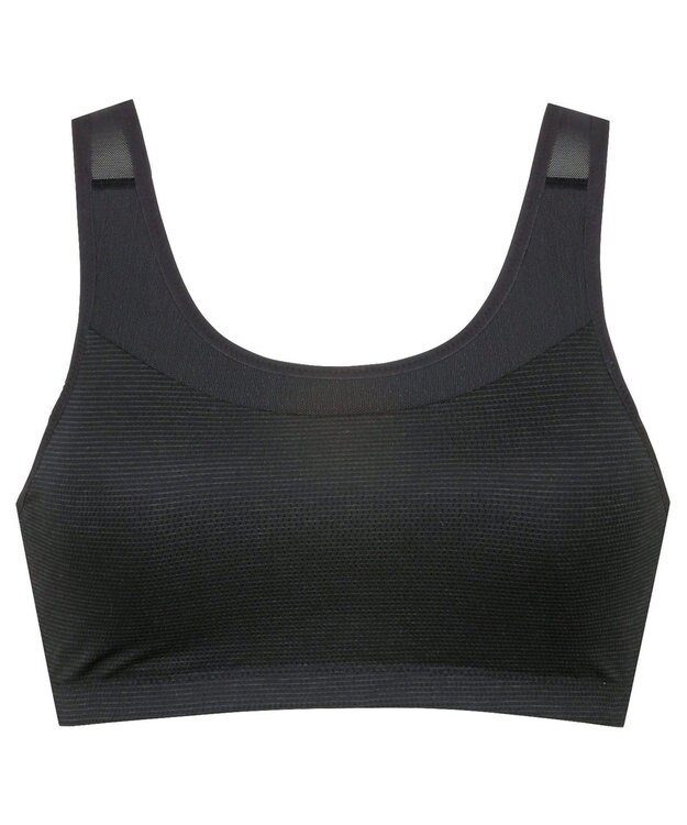 Wing ジュニア スポーツブラ Wing Teen よく伸びる生地で動きやすい 【ねおスポブラ】 【STEP3 まるみをおびてきた胸に】 小学生 中学生 ノンワイヤー 部活 RB2430 ウイング／ワコール ブラック