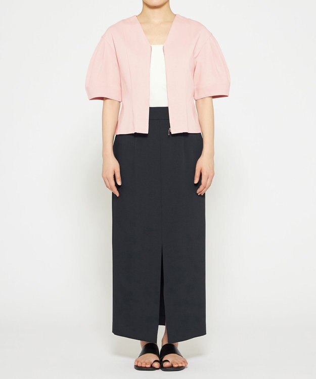 uncrave 【接触冷感・UVカット】ダブルフェイスジャージー 2WAYブラウス（uncrave STANDARD） ピンク