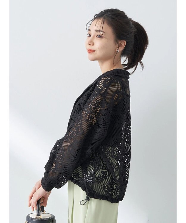 earth music&ecology レースジャケット Black