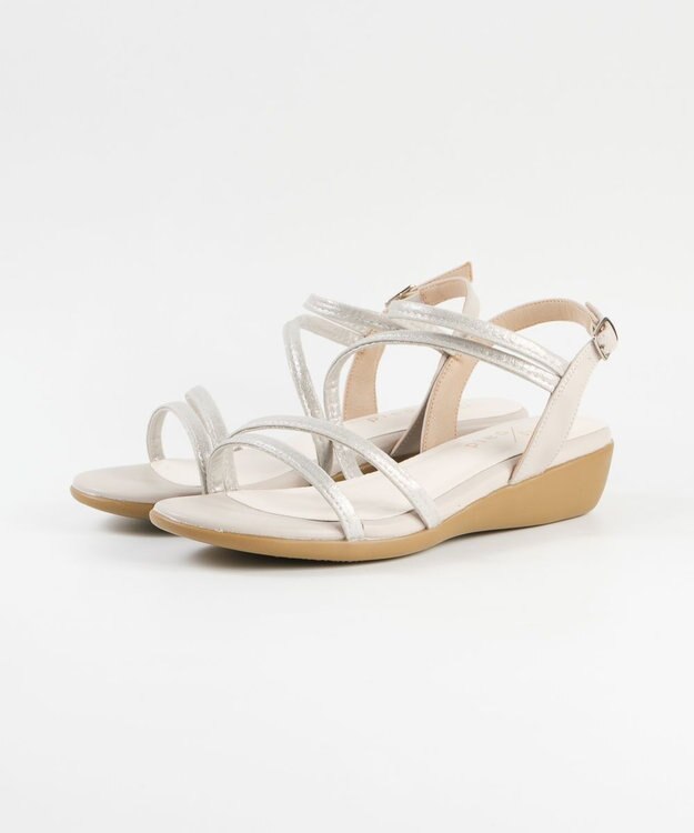 BONTRE 【pied du lapan/ピエドラパン】ナローストラップソールサンダル/50759ZI シルバー