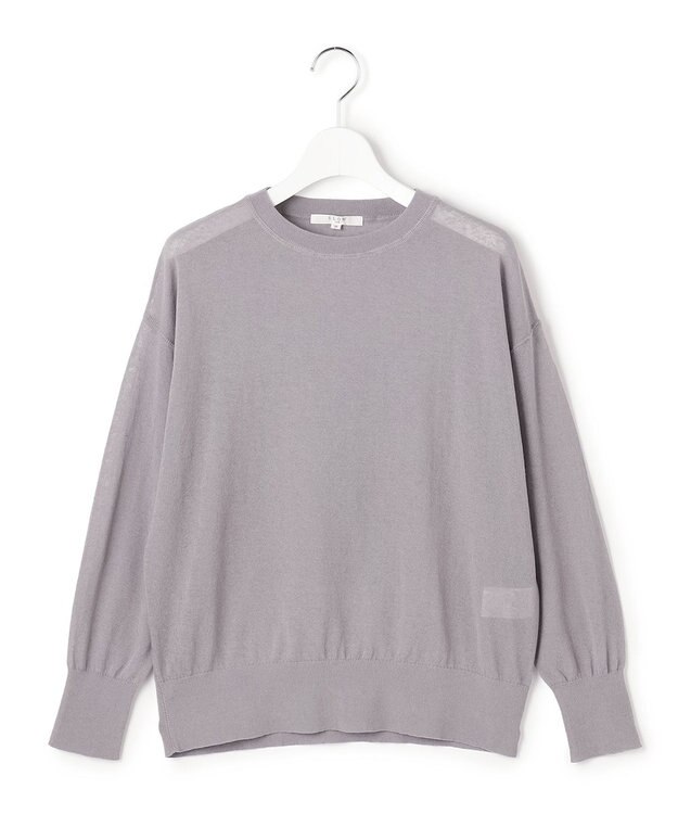 23区 L 【SLOW/一部店舗限定】シアー プルオーバー ニット ライトグレー系