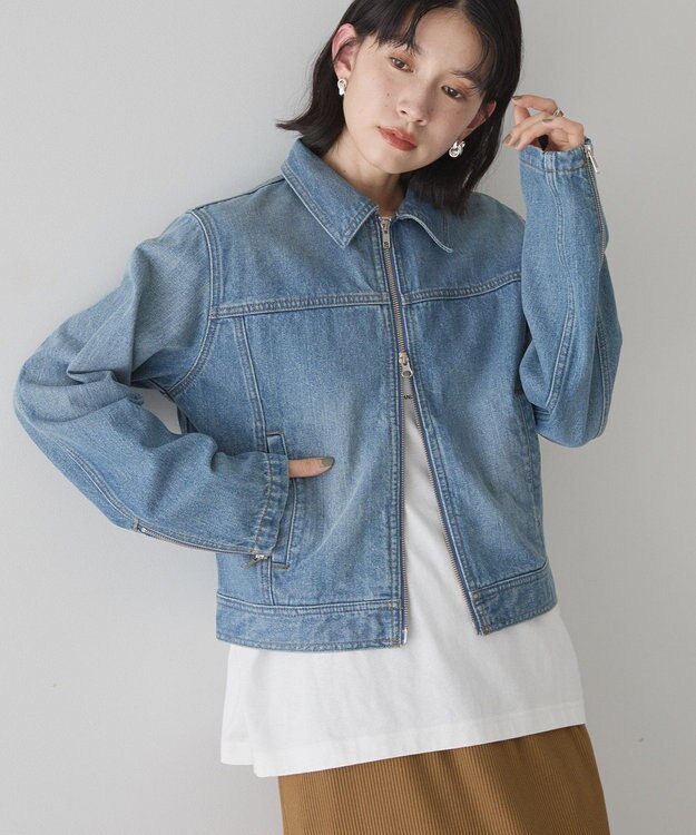 AMERICAN HOLIC WZIPデニムジャケット Light Indigo