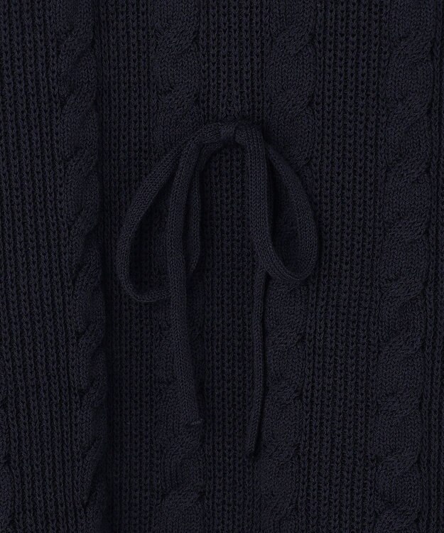 組曲 L 【先行予約・WEB限定】バックリボンケーブル ニット ネイビー系