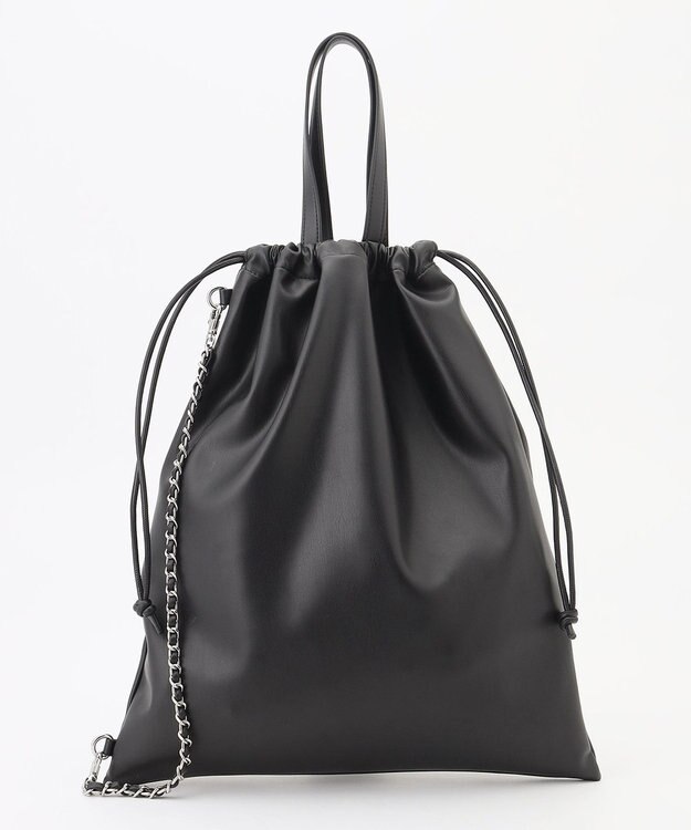 ICB 【2WAY】ドロストトートショルダー ブラック