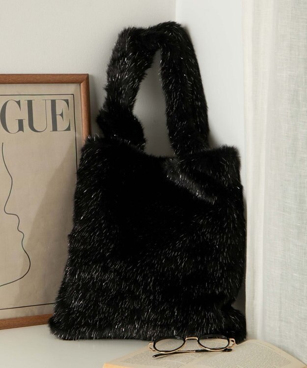 WEGO ラメファートート ブラック