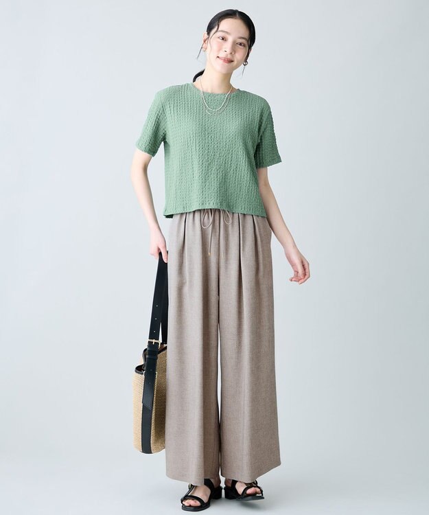 ANY テックリネンツイードパンツ（セットアップ着用可） ベージュ系