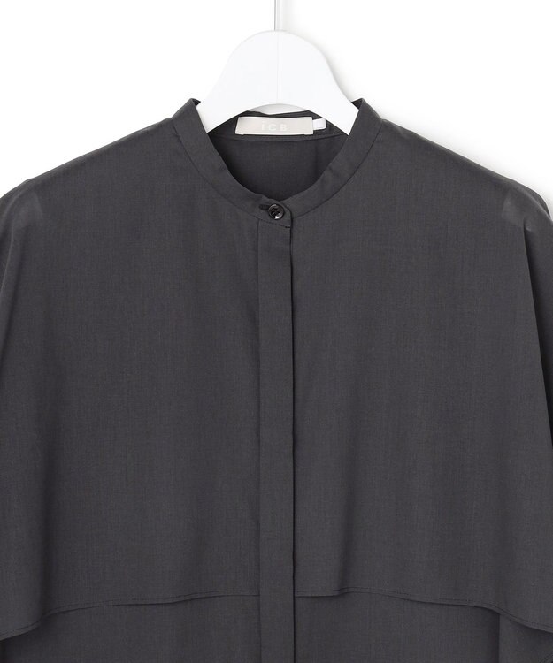 ICB 【先行予約】シルフィーローン ハンカチーフスリーブブラウス チャコール