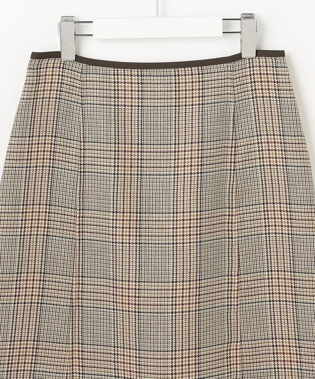 J.PRESS LADIES S 【リバーシブル】リバーチェック スカート ベージュ系