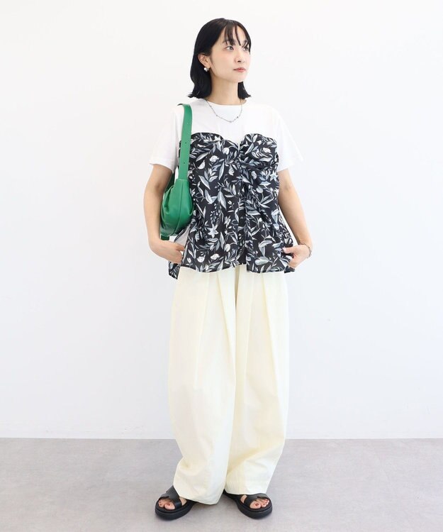 Green Parks スカーフドッキングプルオーバー Black