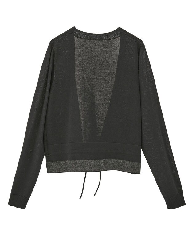 YECCA VECCA ドロストデザインカーディガン Black