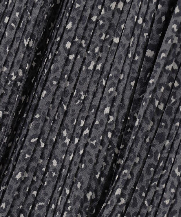 SHARE PARK LADIES レオパードプリーツスカート ライトグレー系5