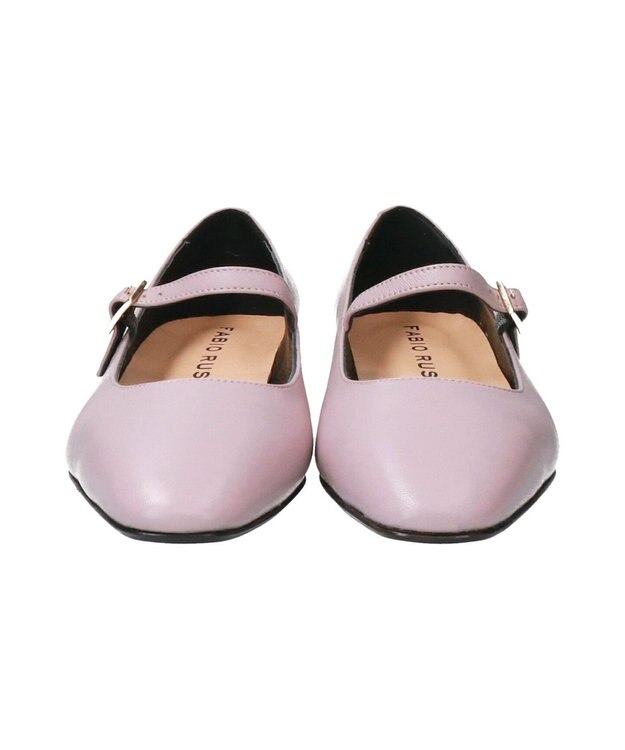 INTER-CHAUSSURES 【FABIO RUSCONI】スクエアトウワンストラップパンプス ラベンダー