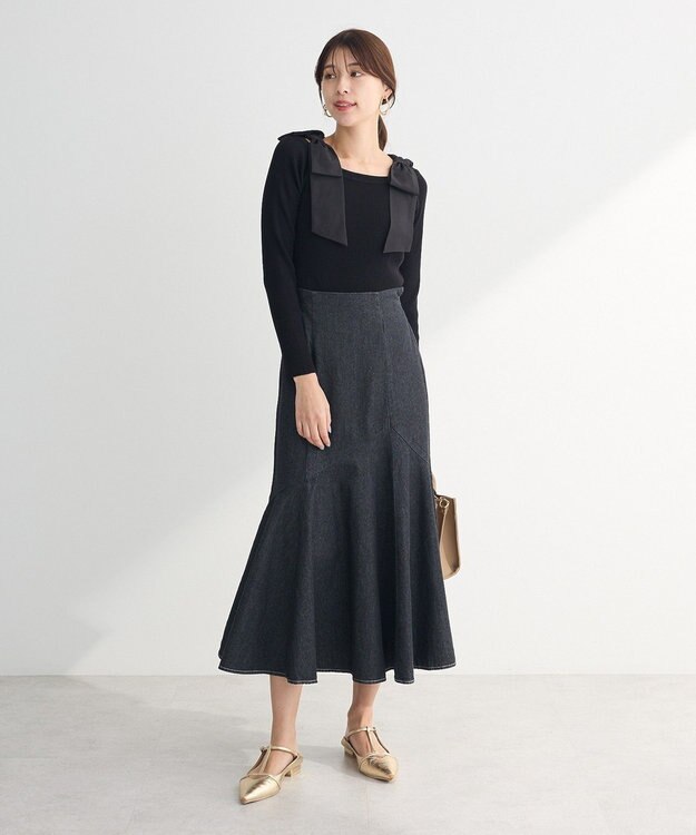 Green Parks ・ＥＬＥＮＣＡＲＥ　ＤＵＥ　デニムマーメイドスカート Black