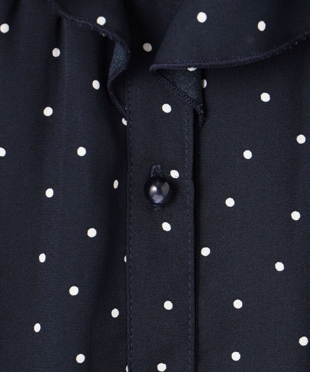 組曲 KIDS 【150-160cm】ラッフルドット ブラウス ネイビー系5