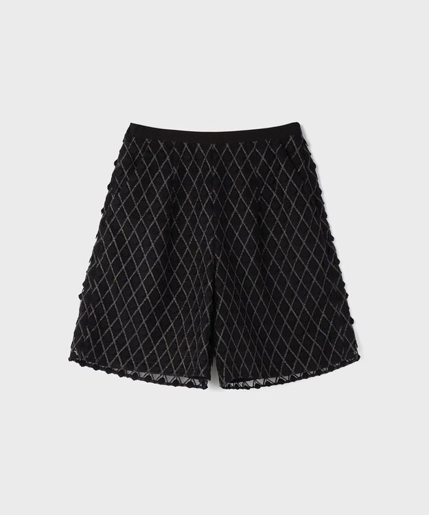 GRACE CONTINENTAL モチーフチュールパンツ ブラック