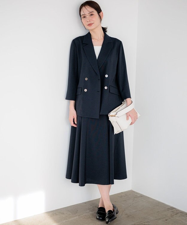 組曲 ライトリネンライク ジャケット ネイビー系