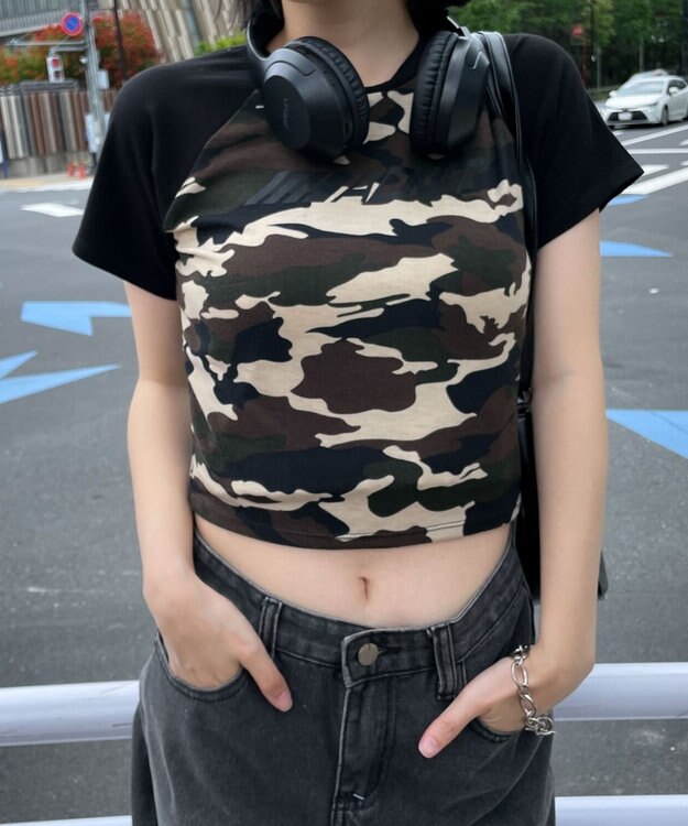 WEGO パイピングラグランT ブラックその他