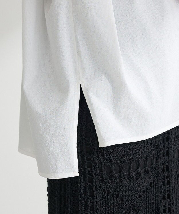Green Parks 半袖シアースキッパーブラウス Off White