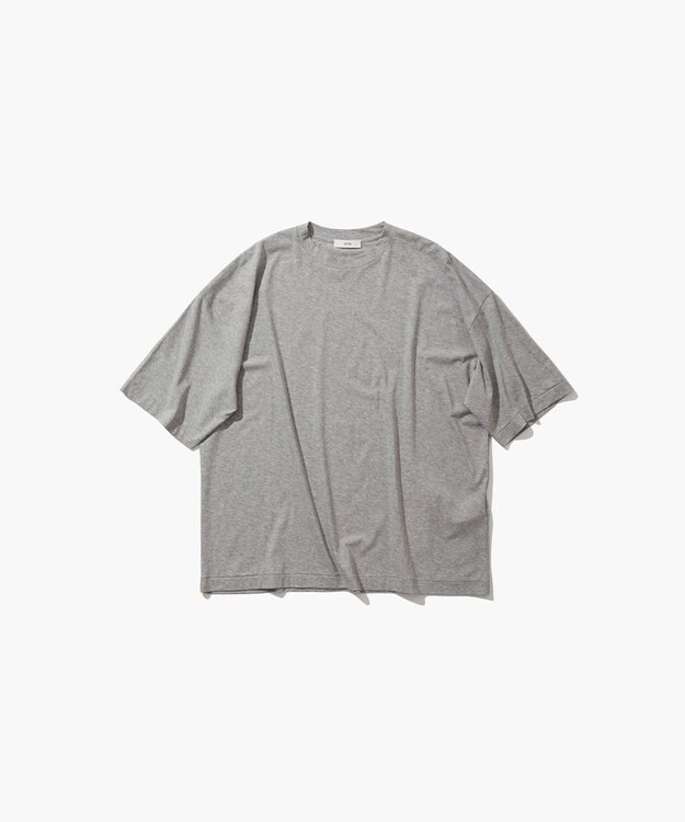 ATON 50/- ORGANIC FRESCA | オーバーサイズＴシャツ TOP GRAY