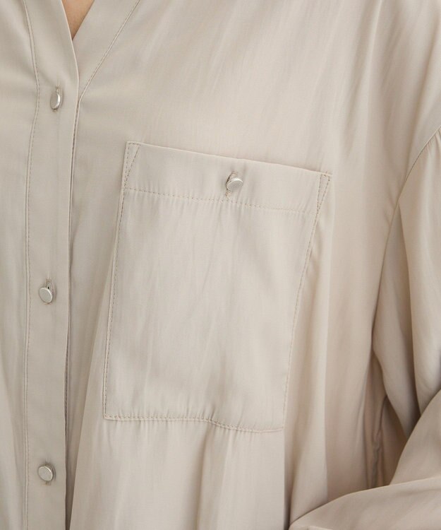 Green Parks サラフレブラウス（無地） Beige