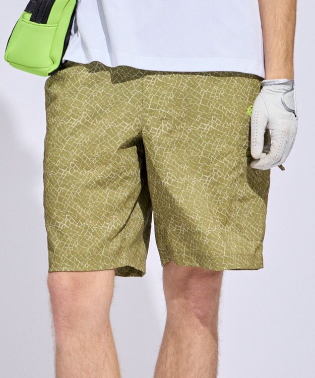 PW CIRCULUS 【MEN】ドライタッチ エレファント総柄プリントショートパンツ ゴルフ カーキ系5