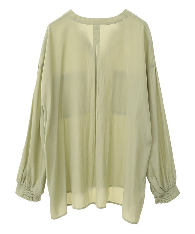 Green Parks サラフレブラウス（無地） Lime Green