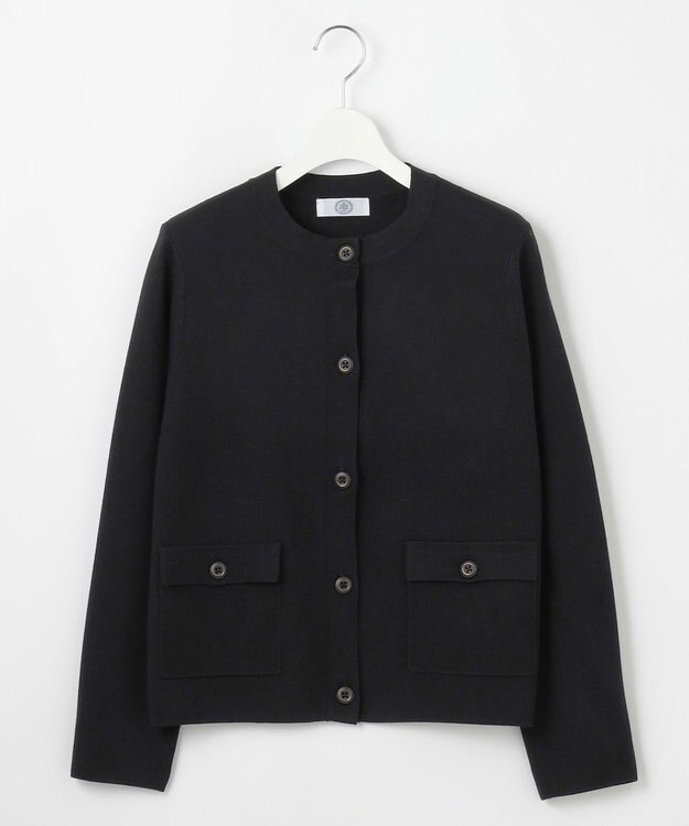 J.PRESS LADIES L 【WEB限定・洗える】WORSTED WOOL クルーネック カーディガン 【WEB限定】ブラック系