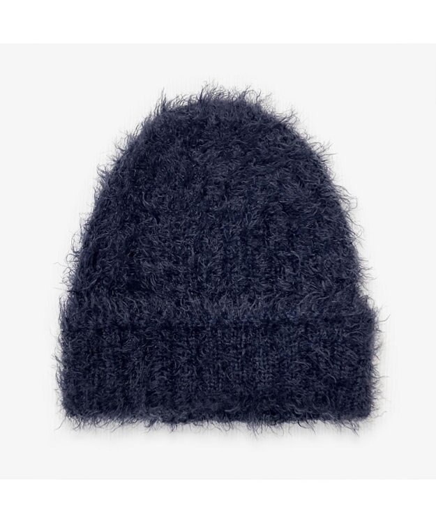 林八百吉商店 un chapeau ミンクリブニット ネイビー