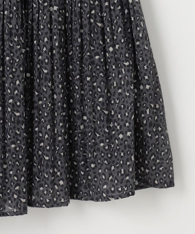 SHARE PARK LADIES レオパードプリーツスカート ライトグレー系5