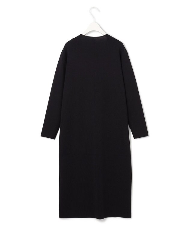 ICB L 【洗える】 シンセティックフルニードル Vネックワンピース ブラック系