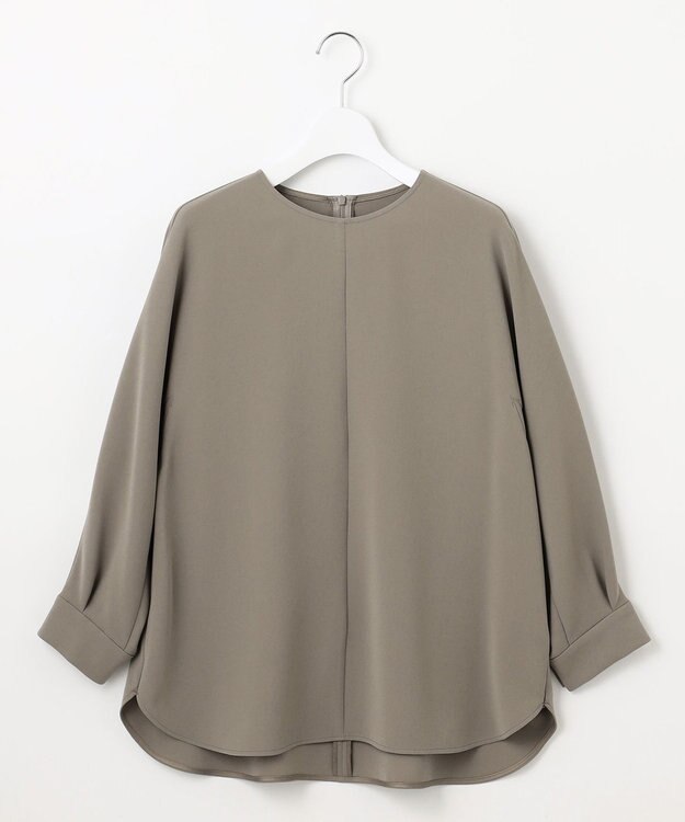 自由区 L 【17号サイズまで展開・カタログ掲載・セットアップ対応】トリアセダブルクロス ブラウス モカ