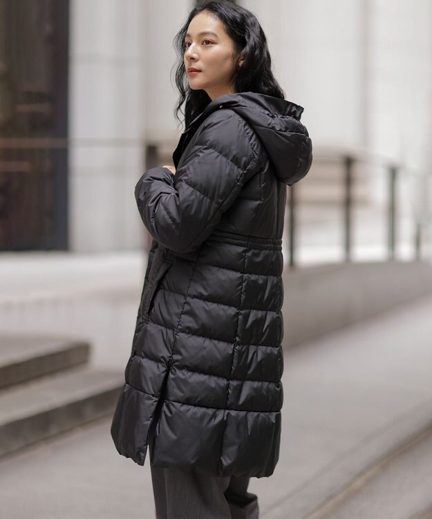 組曲 ライトタフタロング ダウン ブラック系