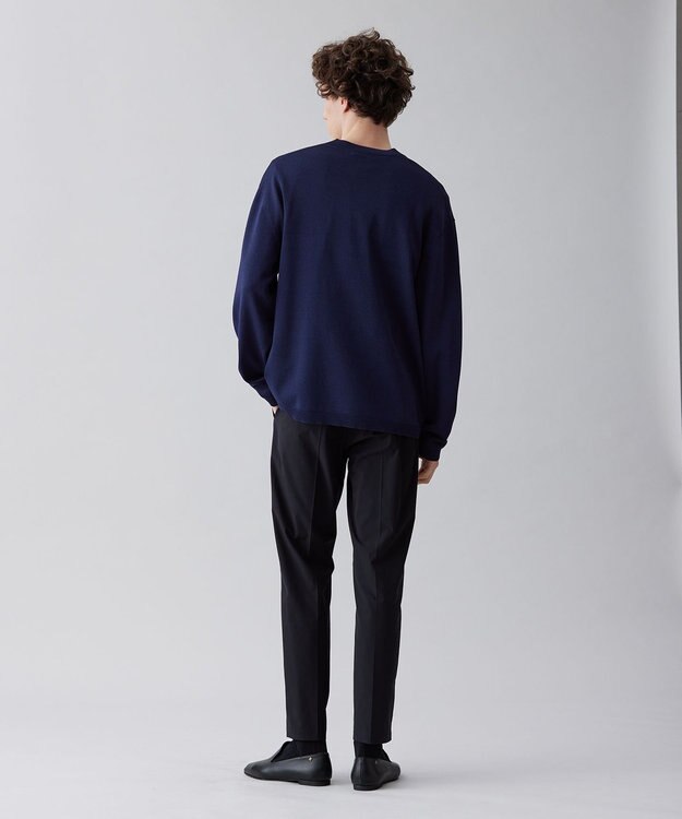 UNFILO MENS 【接触冷感】イージーケア ニットロングTEE [23年春夏商品] ネイビー