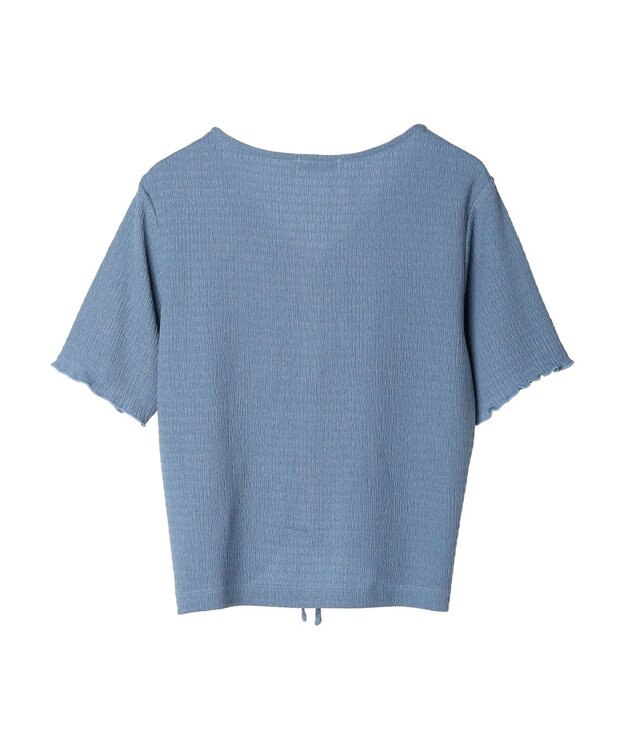 earth music&ecology ポコポコギャザードロストプルオーバー Grayish Blue