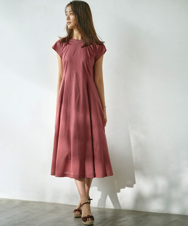 組曲 コットンローン フレアワンピース 【WEB限定】ブラウンピーチ系9