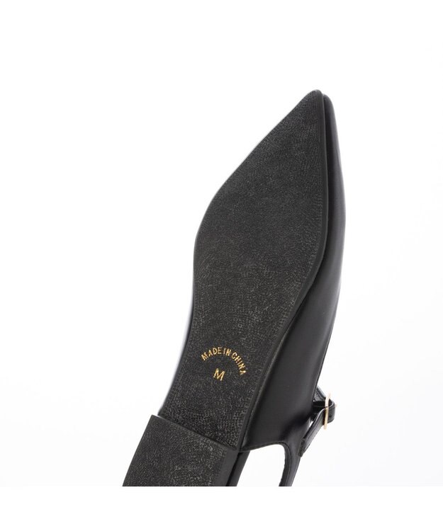 MODE ET JACOMO <noyau>ポインテッドトゥバックベルトパンプス ブラック