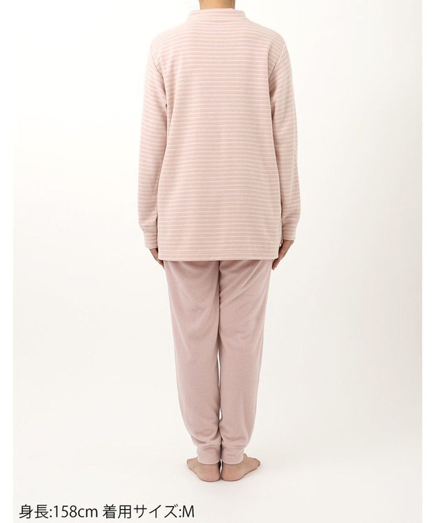 ワコール／睡眠科学 パジャマ 長袖 長ズボン ルームウェア 吸湿発熱性(本体) メンズパジャマあり(YGW464) 上下セット かぶりタイプ YDW463 睡眠科学／ワコール ピンク