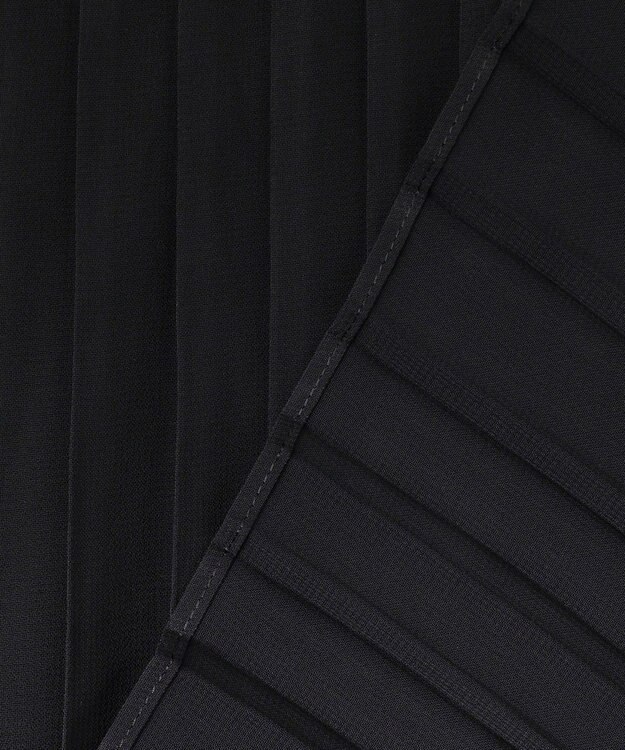 ICB L シフォンプリーツコンビ カットソー ブラック