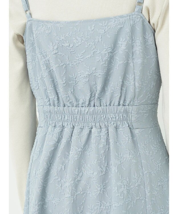 earth music&ecology ＳＥＴ２点ジャガードボレロ＋ワンピース Grayish Blue