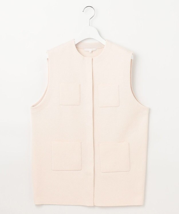 自由区 L 【洗える】ループボンディングニット ジレ アイボリー