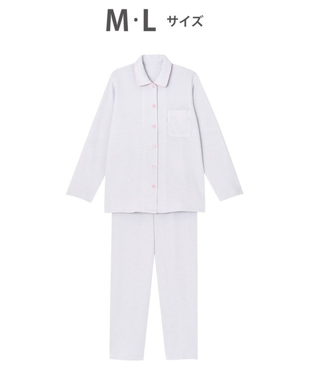 ワコール／睡眠科学 パジャマ 長袖 長ズボン 綿100%(本体) ここちよく眠れる あったか レディース YDW006 睡眠科学／ワコール グレー