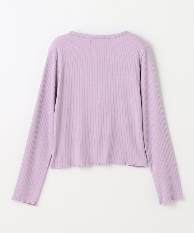 組曲 KIDS 【150-160cm】リブ・カットソーハオリ ラベンダー系
