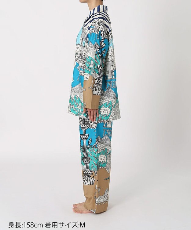 tsumori chisato SLEEP ツモリチサト パジャマ 長袖 長ズボン レディース UDX574 /ワコール ブルー