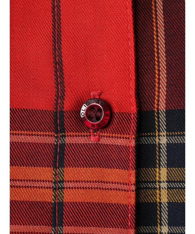 AMERICAN HOLIC イージーケアチェックシャツ Check RED