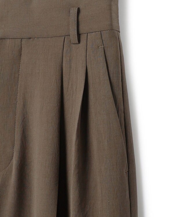 uncrave ドライタッチトロ ワイドトラウザー ベージュ系