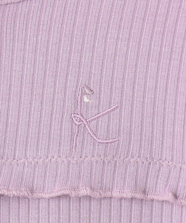 組曲 KIDS 【150-160cm】リブ・カットソーハオリ ラベンダー系