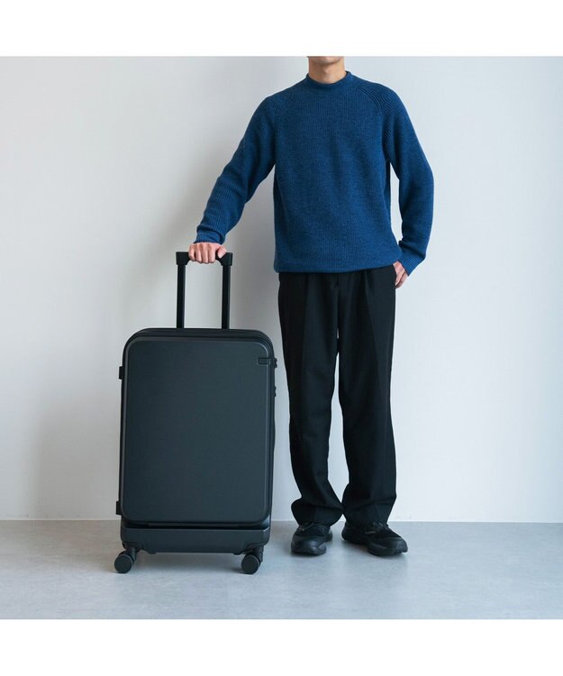 ACE BAGS & LUGGAGE ace. トルク スーツケース 63/78L A4/15.6インチPC収納 ガーメントケース付 09092 エース ジェットブラック